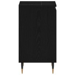 Berkfield Home Bathroom Sink Cabinet Black Oak 58x33x60 cm Engineered Wood - Size: 58 x 33 x 60 cm - thumbnail 7