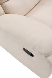 More4Homes Boston 2 Seater Manual Recliner Sofa w Drinks Console in Beige - thumbnail 5