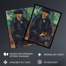 "Artery8 The Gardener Vallier Portrait Painting Cezanne Wall Art Poster Print - Size: W12"" x H16""" - thumbnail 2