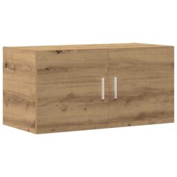 Berkfield Home Wall Cabinet Artisan Oak 80x39x40 cm Engineered Wood in Brown - Size: 80 x 39 x 40 cm - thumbnail 2