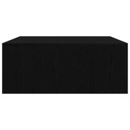 Berkfield Home Decorative Coffee Table with Drawers Black Oak 100x100x40 cm - Size: 100 x 100 x 40 cm - thumbnail 7
