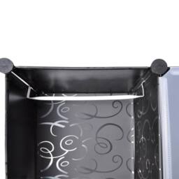 Berkfield Home Modular Cabinet 14 Compartments Black & White 37x146x180.5 cm - thumbnail 5