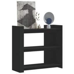Berkfield Home Console Table Black 100x35x90 cm Engineered Wood - Size: 100 x 35 x 90 cm - thumbnail 1