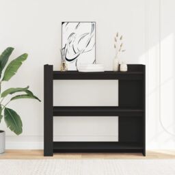 Berkfield Home Console Table Black 100x35x90 cm Engineered Wood - Size: 100 x 35 x 90 cm - thumbnail 3