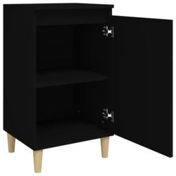 Berkfield Home Bedside Cabinets 2 pcs Black 40x35x70 cm Engineered Wood - Size: 40 x 35 x 70 cm - thumbnail 6