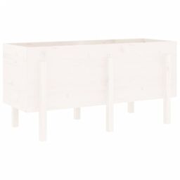 Berkfield Home Garden Raised Bed White 121x50x57 cm Solid Wood Pine - Size: 121 x 50 x 57 cm - thumbnail 6