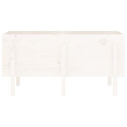 Berkfield Home Garden Raised Bed White 121x50x57 cm Solid Wood Pine - Size: 121 x 50 x 57 cm - thumbnail 5