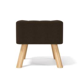 KORVIXA Linen Upholstered Hallway Rest Stool Footstool Ottoman in Brown - Size: 0.6m2 - thumbnail 1