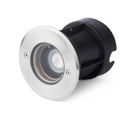 Netlighting Tecno 1 Light Small Outdoor Recessed Spotlight Matt Nickel IP67 GU10 in Grey - thumbnail 1