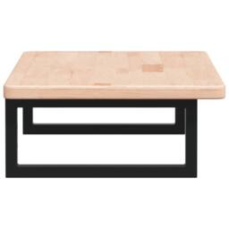 Berkfield Home Elegant Basin Shelf Wall Mounted Steel & Solid Wood Oak in Natural - thumbnail 5