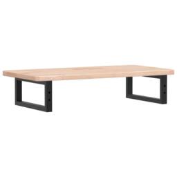 Berkfield Home Elegant Basin Shelf Wall Mounted Steel & Solid Wood Oak in Natural - thumbnail 6
