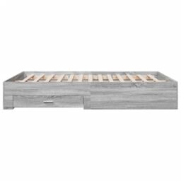 Berkfield Home Bed Frame with Drawers without Mattress Grey Sonoma 140x200 cm - thumbnail 5