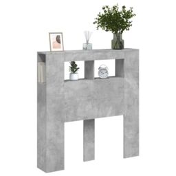 Berkfield Home LED Headboard Concrete Grey 100x18.5x103.5 cm Engineered Wood - thumbnail 5