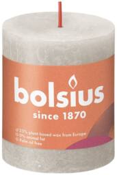 KDMD Sandy Grey Bolsius Rustic Shine Pillar Candle 80mm x 68mm 2 Pack - thumbnail 1