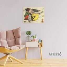 "Artery8 Lancaster 1869 Spain Portugal Pictorial Map Canvas Wall Art Print - Size: W18"" x H24""" - thumbnail 3