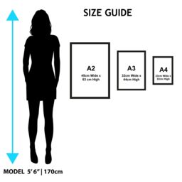 ARTZE Fox Tribal Animal Framed Print SIZE: A2 with Oak Frame in Orange - thumbnail 3