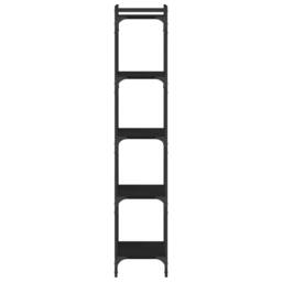 Berkfield Home Decorative Bookcase 5-Tier Black 40x30x154 cm Engineered Wood - Size: 40 x 30 x 154 cm - thumbnail 5