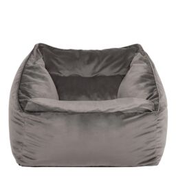 icon Natalia Velvet Adults Bean Bag Armchair, Large Beanbag Dusk Pink in Charcoal - thumbnail 3