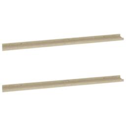 Berkfield Home Decorative Wall Shelves 2 pcs Sonoma Oak 115x9x3 cm in Light Oak - Size: 115 x 9 x 3 cm - thumbnail 3