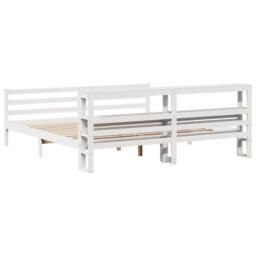 Berkfield Home Bed Frame with Headboard without Mattress White 200x200 cm - thumbnail 6