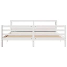 Berkfield Home Bed Frame with Headboard without Mattress White 200x200 cm - thumbnail 4