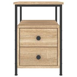 Berkfield Home Bedside Cabinet Sonoma Oak 34x35.5x50 cm Engineered Wood in Brown - thumbnail 5