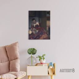 "Artery8 A Maid Asleep Portrait Painting Vermeer Vintage Canvas Wall Art - Size: W18"" x H24""" - thumbnail 3