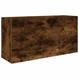 Berkfield Home Bathroom Wall Cabinet Smoked Oak 80x25x40 cm Engineered Wood in Brown - Size: 80 x 25 x 40 cm - thumbnail 2