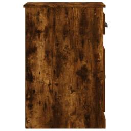 Berkfield Home Side Cabinet with Drawer Smoked Oak 40x50x75 cm Engineered Wood in Brown - Size: 40 x 50 x 75 cm - thumbnail 7