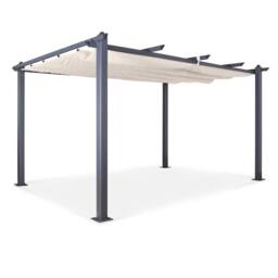 Oseasons Acorn Aluminium 3m or 4m Pergola Gazebo in White - Size: Medium - thumbnail 2