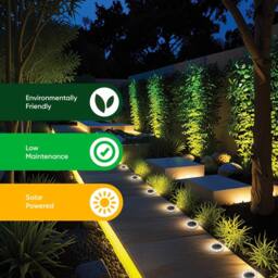 Gardenwize 2 Pack Solar Deck Lights with Bright White LED in Grey - thumbnail 6