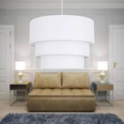 First Choice Lighting White 3 Tier Ceiling Light Shade - thumbnail 6