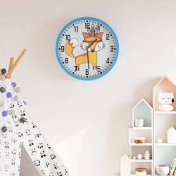 Berkfield Home Wall Clock Blue √ò25.5 cm Polystyrene & Glass - thumbnail 2