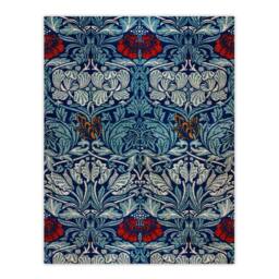 Artery8 William Morris Framed Wall Art Print Tulip & Rose Floral Pattern in Blue - Size: A4 - thumbnail 3