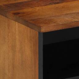 Berkfield Home TV Cabinet 100x33x46 cm Solid Wood Mango in Brown - Size: 100 x 33 x 46 cm - thumbnail 6