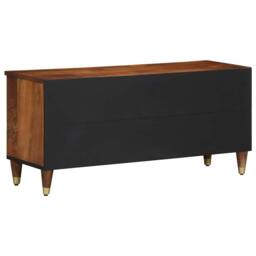 Berkfield Home TV Cabinet 100x33x46 cm Solid Wood Mango in Brown - Size: 100 x 33 x 46 cm - thumbnail 5