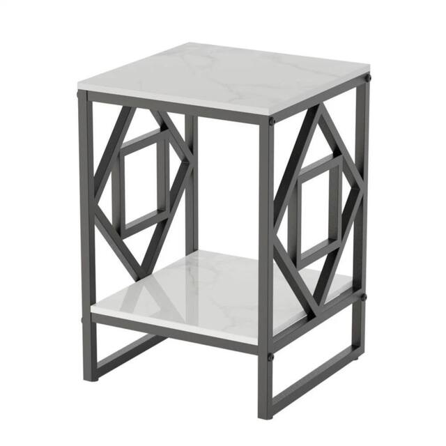 ERGOVEXA Square Side End Table Coffee Living Room Couch Night Stand Frame - image 1