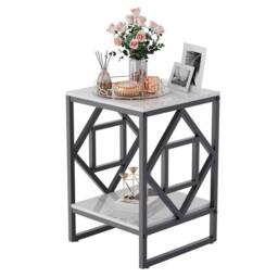 ERGOVEXA Square Side End Table Coffee Living Room Couch Night Stand Frame - thumbnail 3