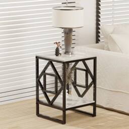 ERGOVEXA Square Side End Table Coffee Living Room Couch Night Stand Frame - thumbnail 4