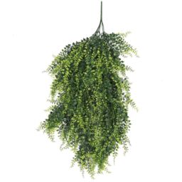 Leaf Artificial Hanging Trailing Plant UV Fire Resistant Foliage Plant 85cm Pack of 6 in Green - thumbnail 4