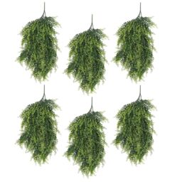 Leaf Artificial Hanging Trailing Plant UV Fire Resistant Foliage Plant 85cm Pack of 6 in Green - thumbnail 1