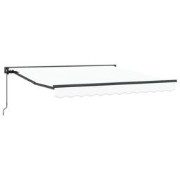 Berkfield Home Retractable Awning Manual White 300x250 cm Polyester