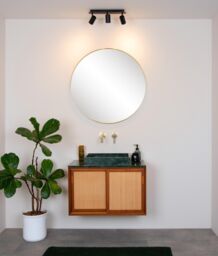 Lucide 'LENNERT' Dimmable Rotatable Bathroom Ceiling Spotlight Bar GU10 in Black - thumbnail 3