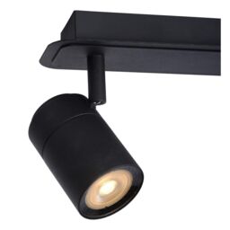 Lucide 'LENNERT' Dimmable Rotatable Bathroom Ceiling Spotlight Bar GU10 in Black - thumbnail 6