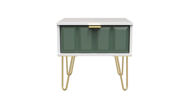 Ready Assembled 2 U Metro 1 Drawer Bedside (Ready Assembled) in Green - image 1