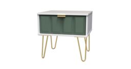 Ready Assembled 2 U Metro 1 Drawer Bedside (Ready Assembled) in Green - thumbnail 3