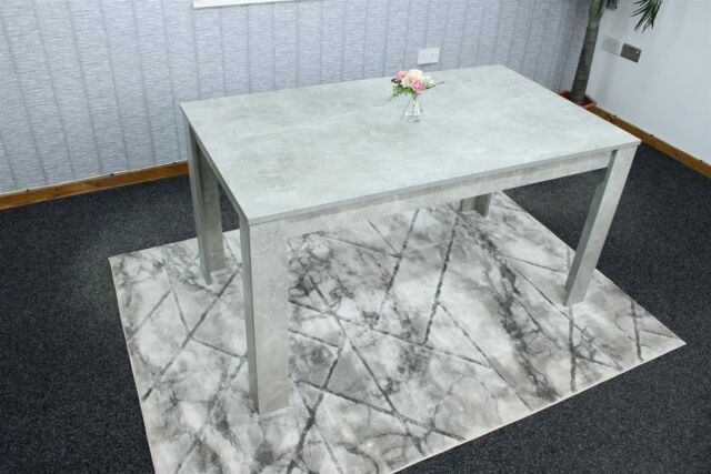 KOSY KOALA Dining Table Grey Wood Kitchen Place for 4 Seats, Dining Table Only (Grey H 75 x L 117 x W 77 cm) - image 1