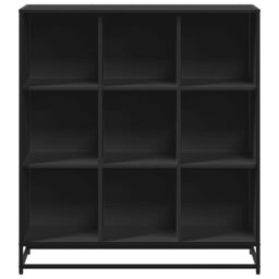 Berkfield Home Bookcase Black 97.5x33x107.5 cm Engineered Wood & Metal - thumbnail 4