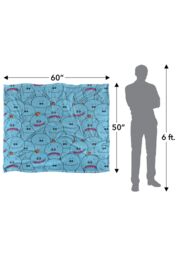 Rick & Morty Meeseeks Crowd Silky Touch Super Soft Throw Blanket 152 X 127 cm in White - thumbnail 5