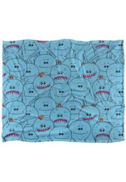 Rick & Morty Meeseeks Crowd Silky Touch Super Soft Throw Blanket 152 X 127 cm in White - thumbnail 1
